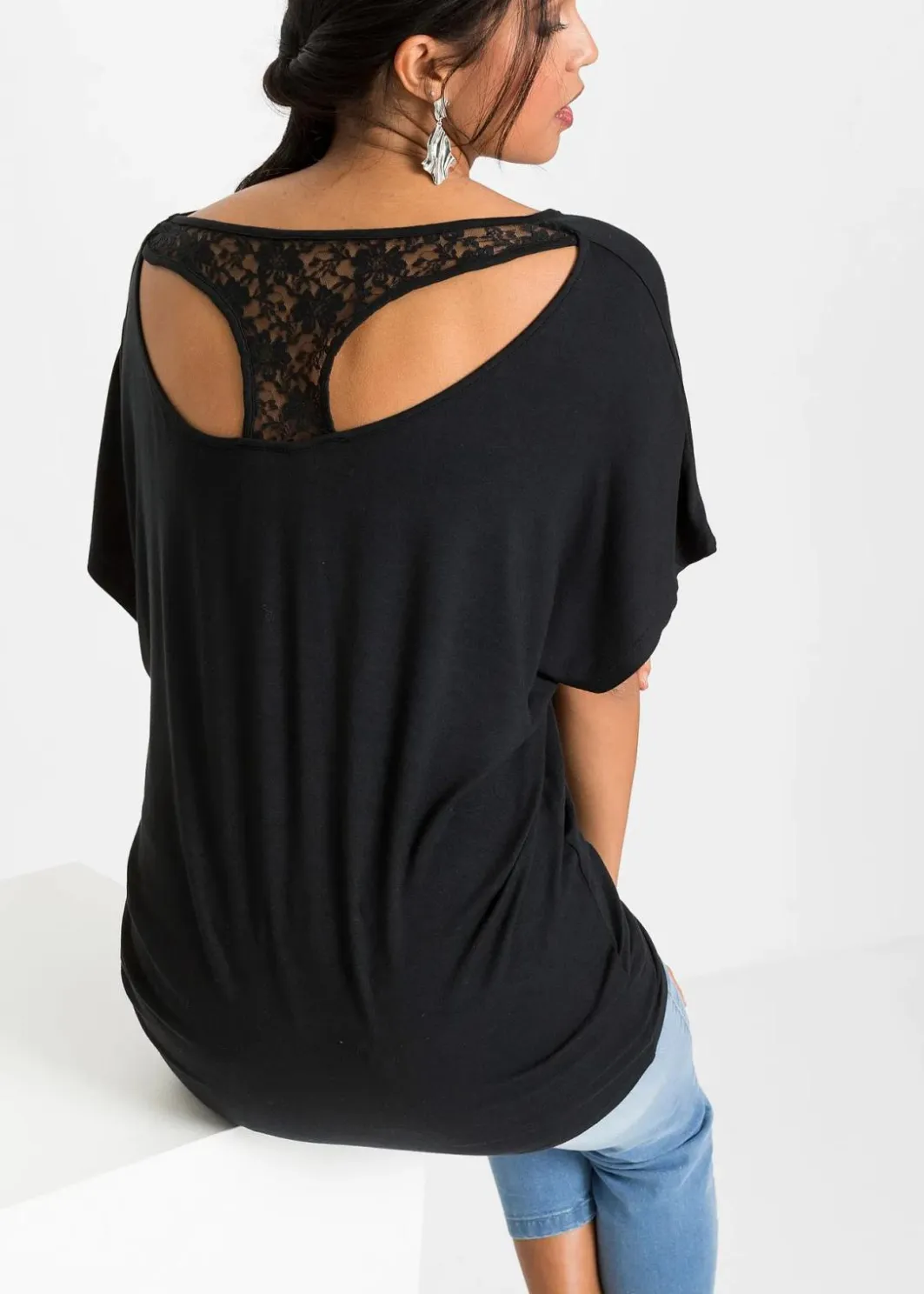 Damen bonprix Shirts & Tops|Nachhaltigere Materialien|Shirt aus Viskose-Mix