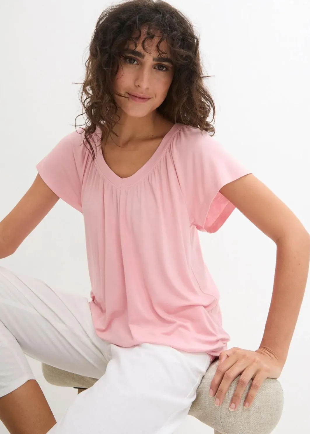 Damen bonprix Nachhaltigere Materialien|Shirts & Tops|Shirt aus Viskose-Mix