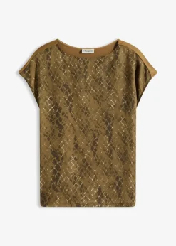 Damen bonprix Shirts & Tops|Shirt aus Web-Mix