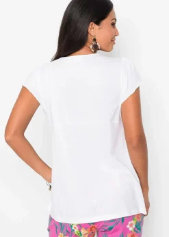 Damen bonprix Nachhaltigere Materialien|Shirts & Tops|Shirt in Viskose-Baumwoll-Mix