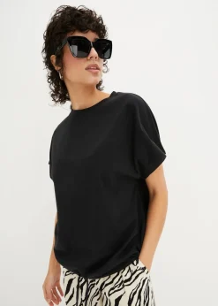 Hot Shirt mit Bindedetail am Saum aus Baumwolle-Viskose-Mix Damen Shirts & Tops