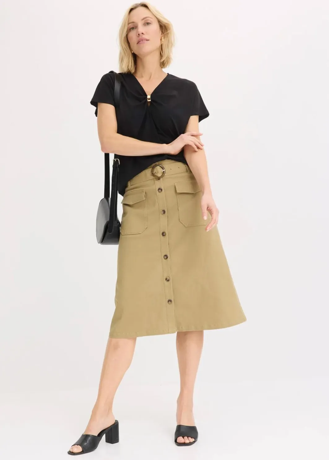 Damen bonprix Shirts & Tops|Shirt mit dekorativem Ring