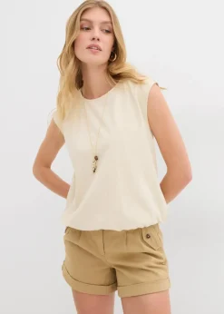 Damen bonprix Shirts & Tops|Shirt mit elastischem Bündchen