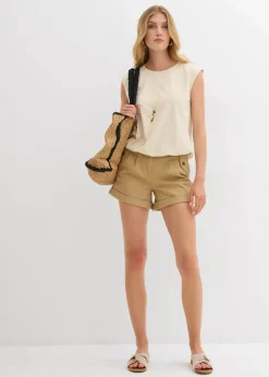 Damen bonprix Shirts & Tops|Shirt mit elastischem Bündchen