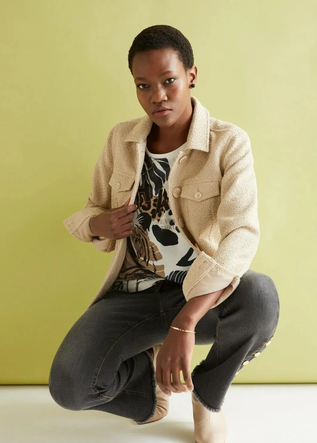 Damen bonprix Shirts & Tops|Shirt mit Foilprint