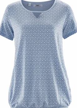 Damen bonprix Shirts & Tops|Shirt mit Gummizug, Kurzarm