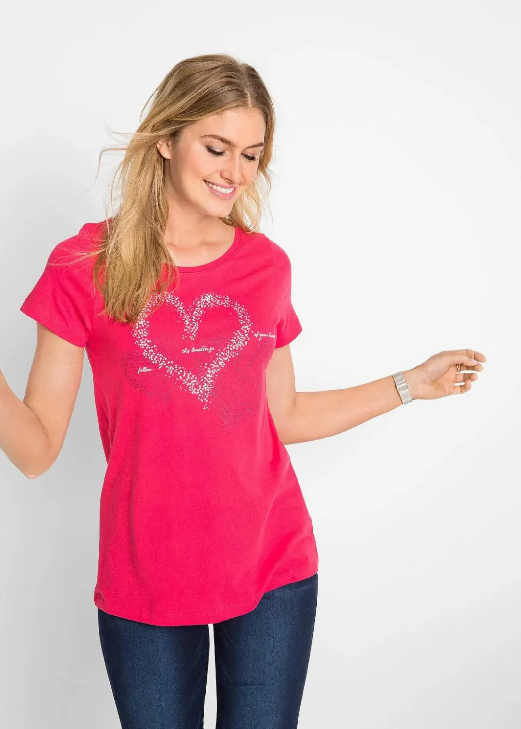 Discount Shirt mit Herzdruck aus Bio-Baumwolle Damen Nachhaltigere Materialien|Shirts & Tops