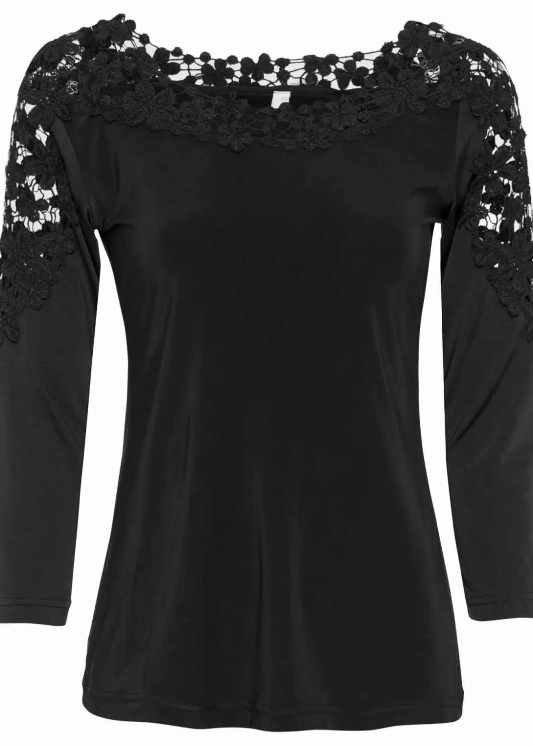 Discount Shirt mit Häkeleinsatz und 3/4 Arm Damen Shirts & Tops