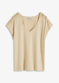 Hot Shirt mit Häkeleinsätzen Damen Shirts & Tops