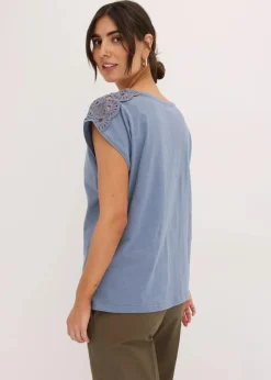 Discount Shirt mit Häkeleinsätzen Damen Shirts & Tops
