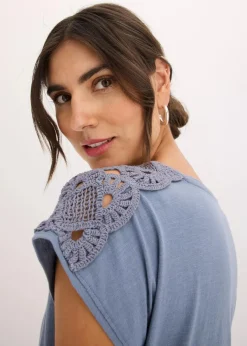 Discount Shirt mit Häkeleinsätzen Damen Shirts & Tops