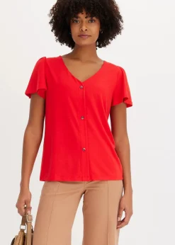 Damen bonprix Shirts & Tops|Shirt mit Knopfleiste