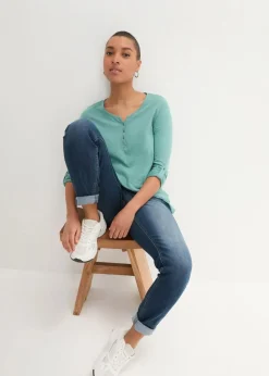 Shirt mit Knopfleiste aus reiner Bio-Baumwolle Damen Shirts & Tops|Nachhaltigere Materialien