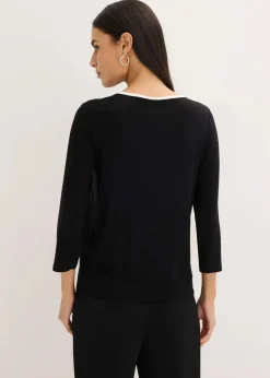 New Shirt mit Kontrastblende Damen Shirts & Tops