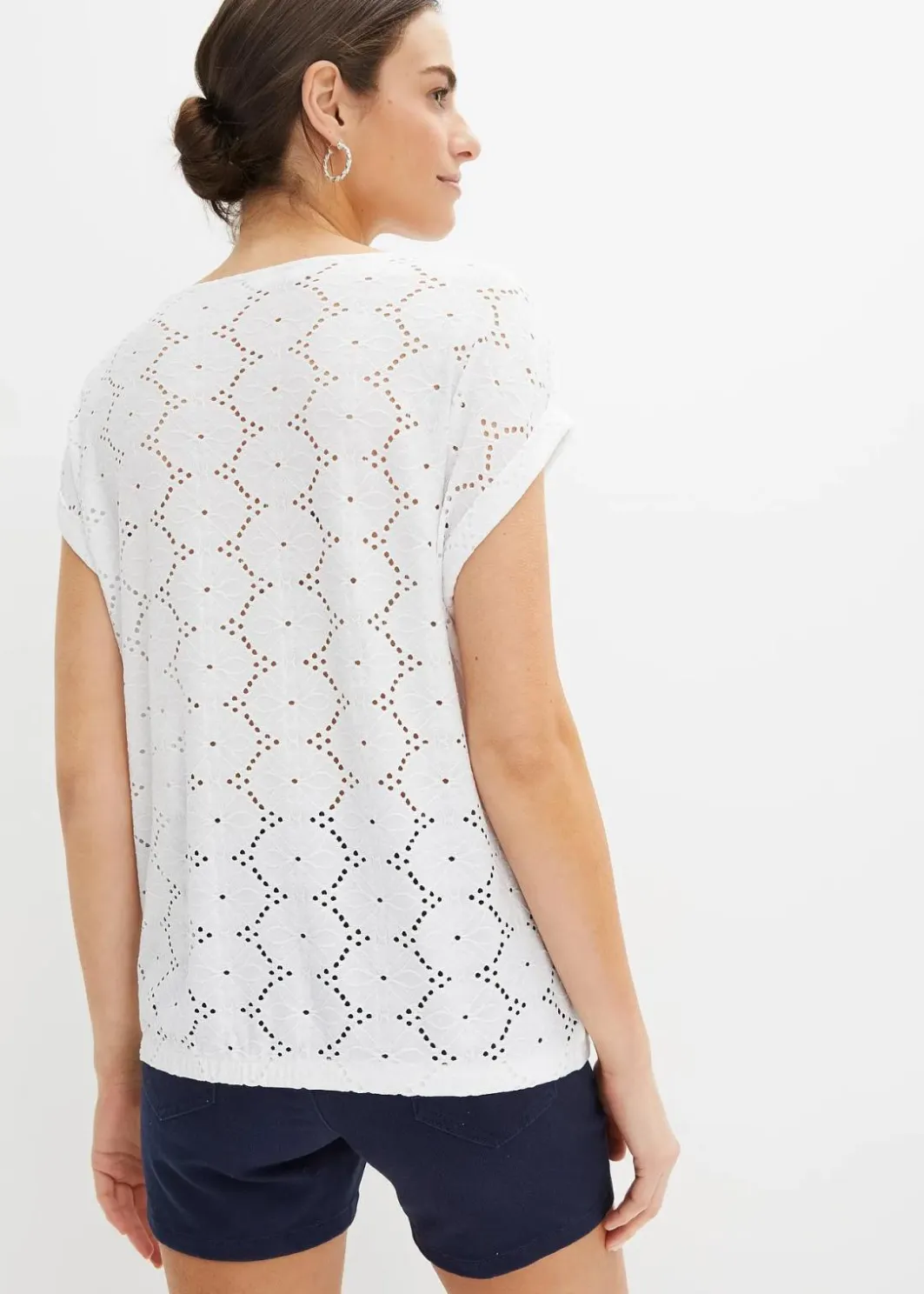 Best Shirt mit Lochstickerei Damen Shirts & Tops