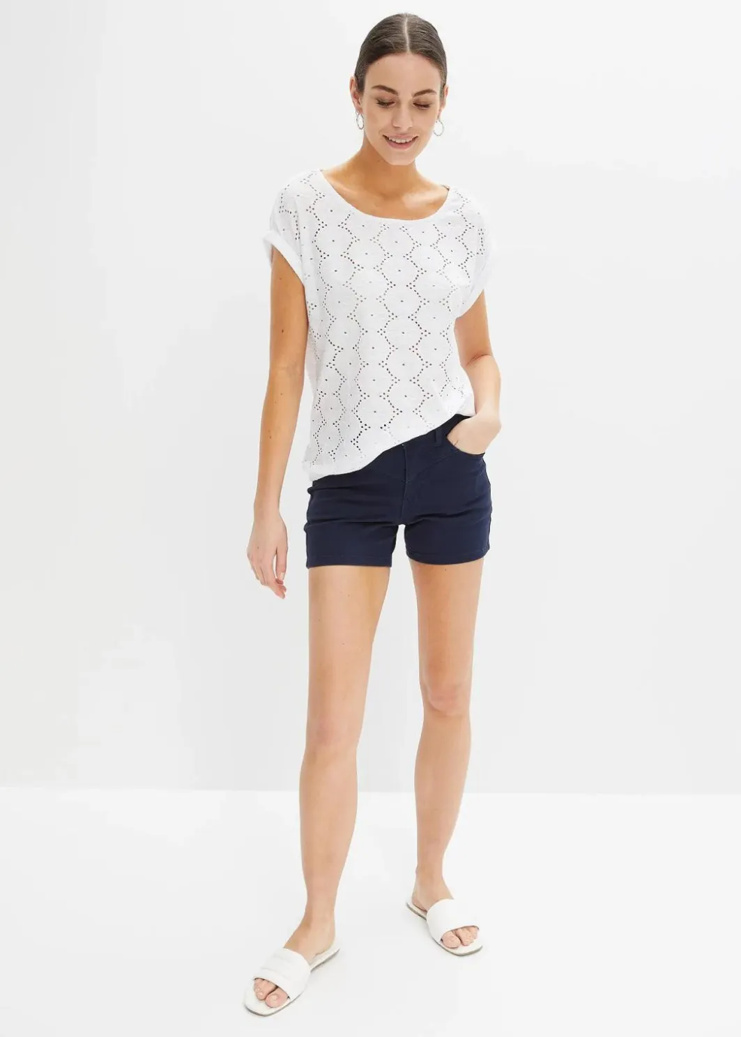 Best Shirt mit Lochstickerei Damen Shirts & Tops