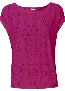 Shirt mit Lochstickerei Damen Shirts & Tops