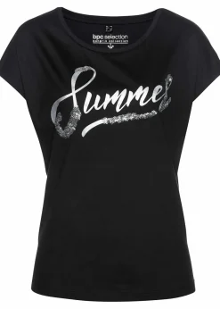 Damen bonprix Shirts & Tops|Shirt mit Pailletten