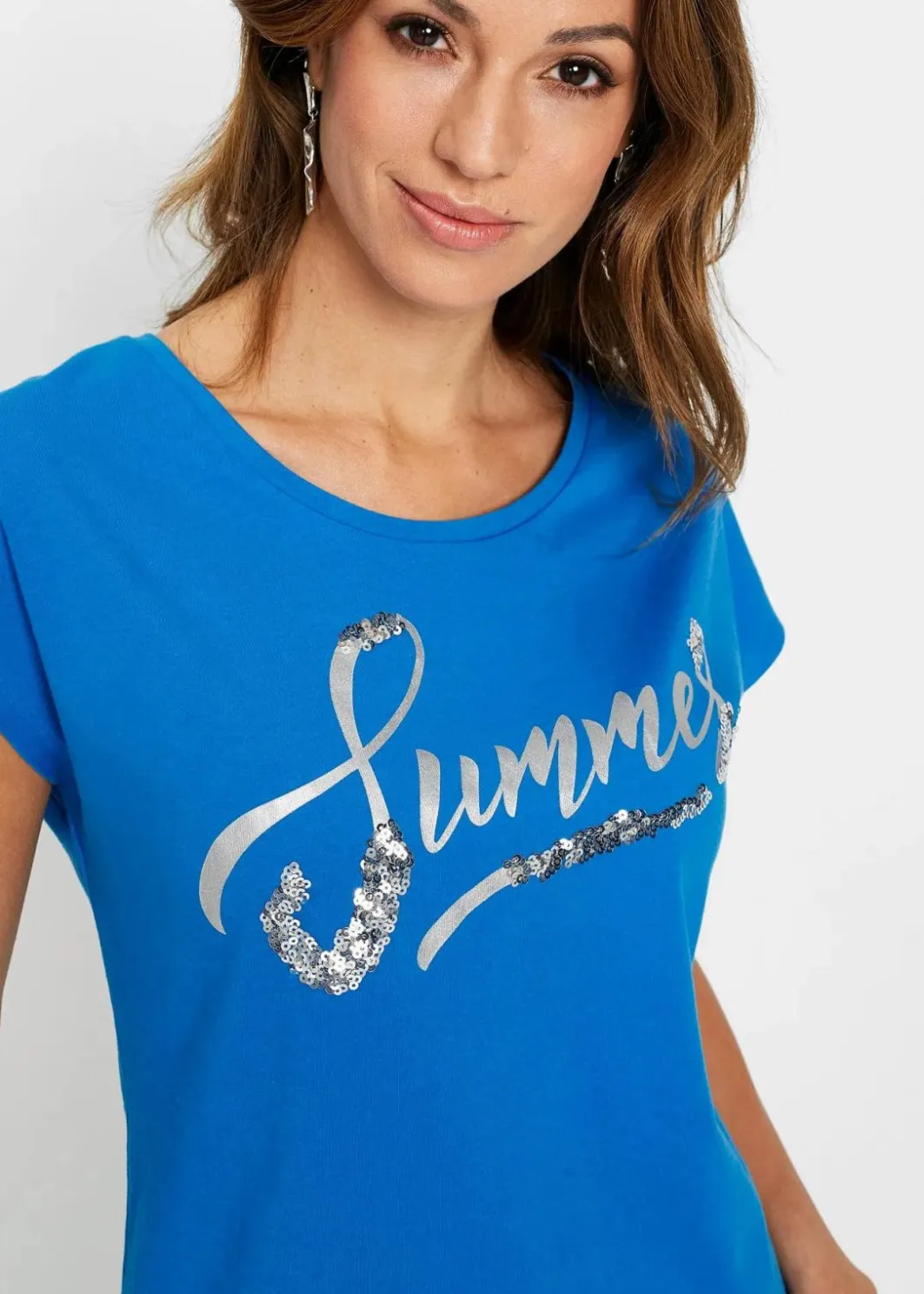 Damen bonprix Shirts & Tops|Shirt mit Pailletten