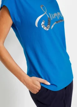 Damen bonprix Shirts & Tops|Shirt mit Pailletten