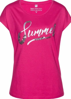 Damen bonprix Shirts & Tops|Shirt mit Pailletten