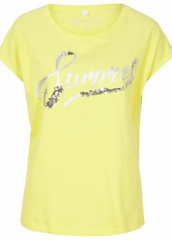 Damen bonprix Shirts & Tops|Shirt mit Pailletten