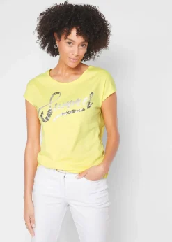 Damen bonprix Shirts & Tops|Shirt mit Pailletten