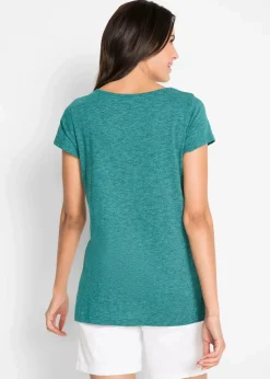 Damen bonprix Shirts & Tops|Nachhaltigere Materialien|Shirt mit platziertem Print aus Bio-Baumwolle, kurzarm