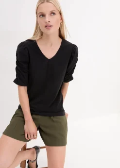 Damen bonprix Shirts & Tops|Nachhaltigere Materialien|Shirt mit Puffärmeln