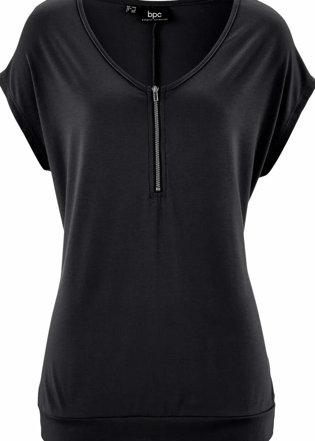 Sale Shirt mit Reißverschluss, Kurzarm Damen Shirts & Tops|Nachhaltigere Materialien