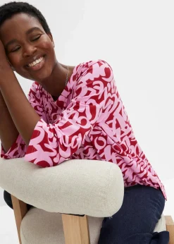 Online Shirt mit Rundhals-Ausschnitt, ¾-Arm Damen Shirts & Tops|Nachhaltigere Materialien