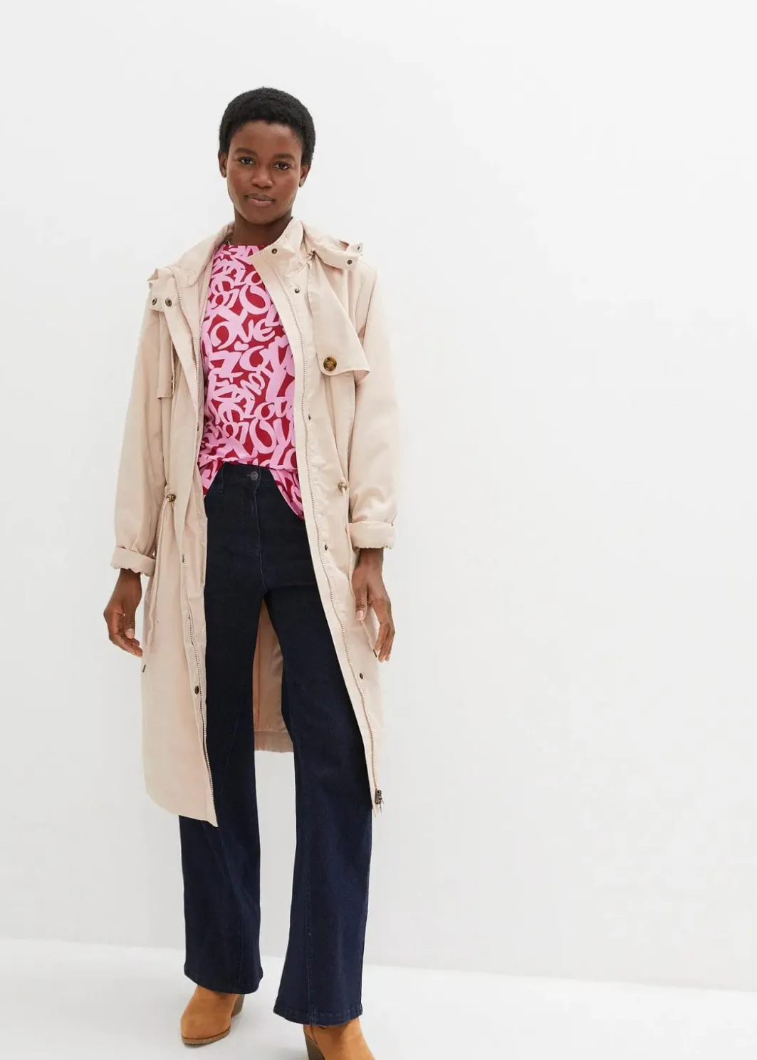 Online Shirt mit Rundhals-Ausschnitt, ¾-Arm Damen Shirts & Tops|Nachhaltigere Materialien