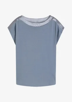 Online Shirt mit Satinpasse Damen Shirts & Tops