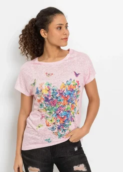Damen bonprix Shirts & Tops|Shirt mit Schmetterlingsdruck
