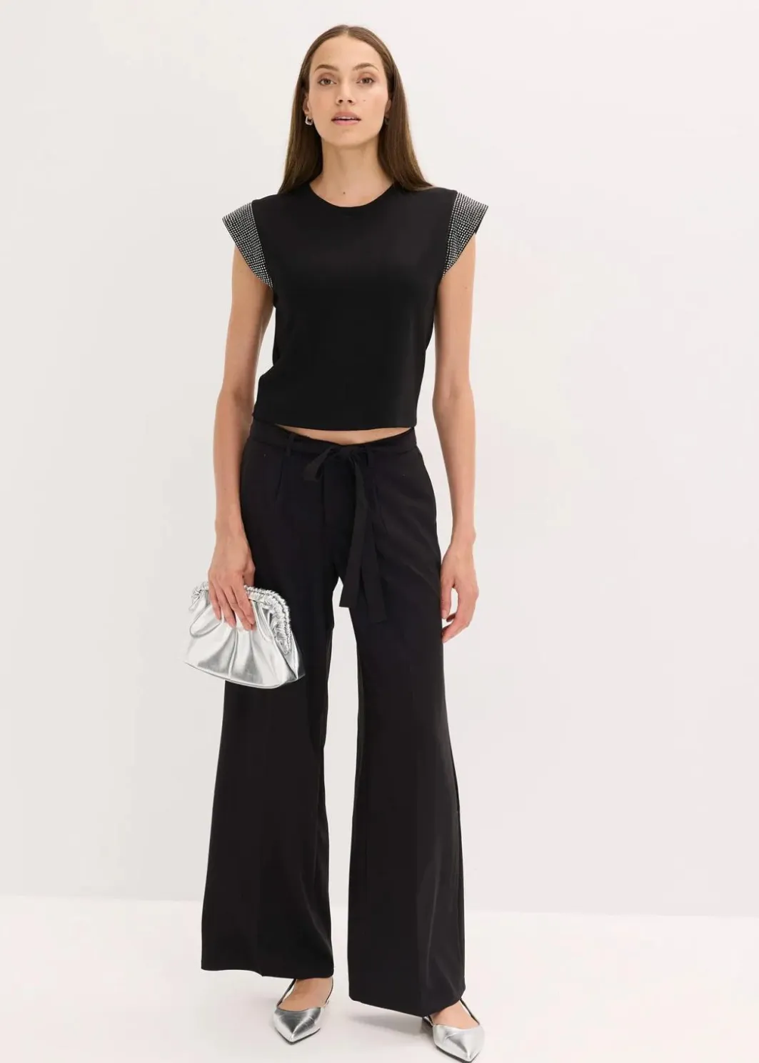 Damen bonprix Shirts & Tops|Nachhaltigere Materialien|Shirt mit Schulterpolstern