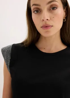 Damen bonprix Shirts & Tops|Nachhaltigere Materialien|Shirt mit Schulterpolstern