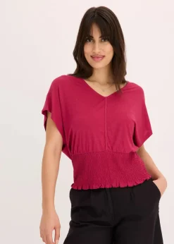Hot Shirt mit Smock-Saum Damen Shirts & Tops|Nachhaltigere Materialien