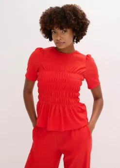 Sale Shirt mit Smok Damen Nachhaltigere Materialien|Shirts & Tops