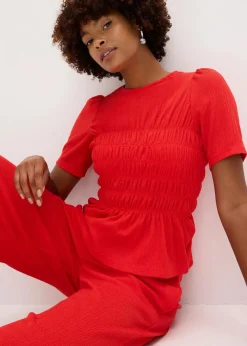 Sale Shirt mit Smok Damen Nachhaltigere Materialien|Shirts & Tops