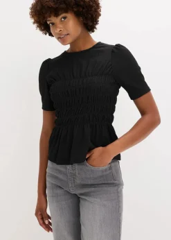 Damen bonprix Shirts & Tops|Nachhaltigere Materialien|Shirt mit Smok