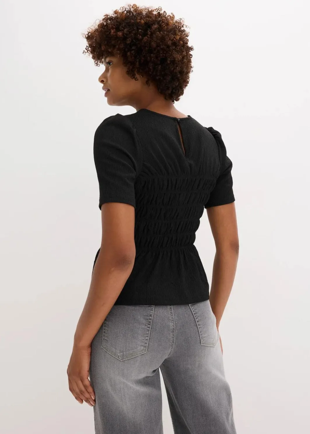 Damen bonprix Shirts & Tops|Nachhaltigere Materialien|Shirt mit Smok