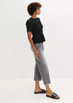 Damen bonprix Shirts & Tops|Nachhaltigere Materialien|Shirt mit Smok