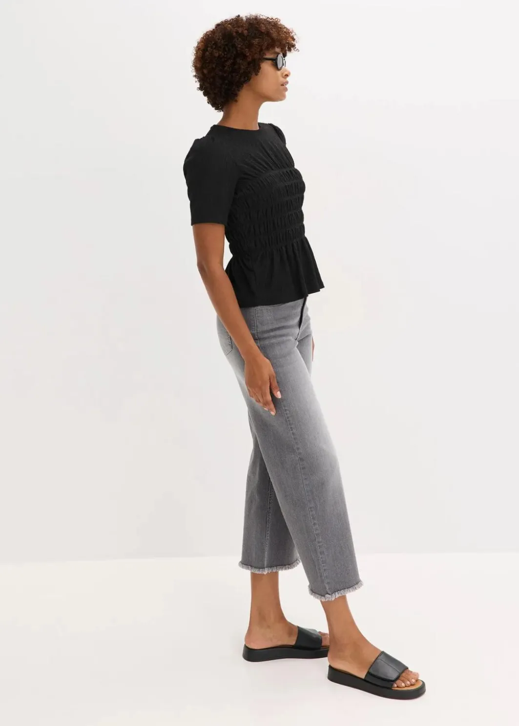 Damen bonprix Shirts & Tops|Nachhaltigere Materialien|Shirt mit Smok