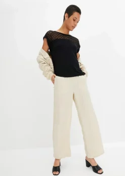 Damen bonprix Nachhaltigere Materialien|Shirts & Tops|Shirt mit Spitze