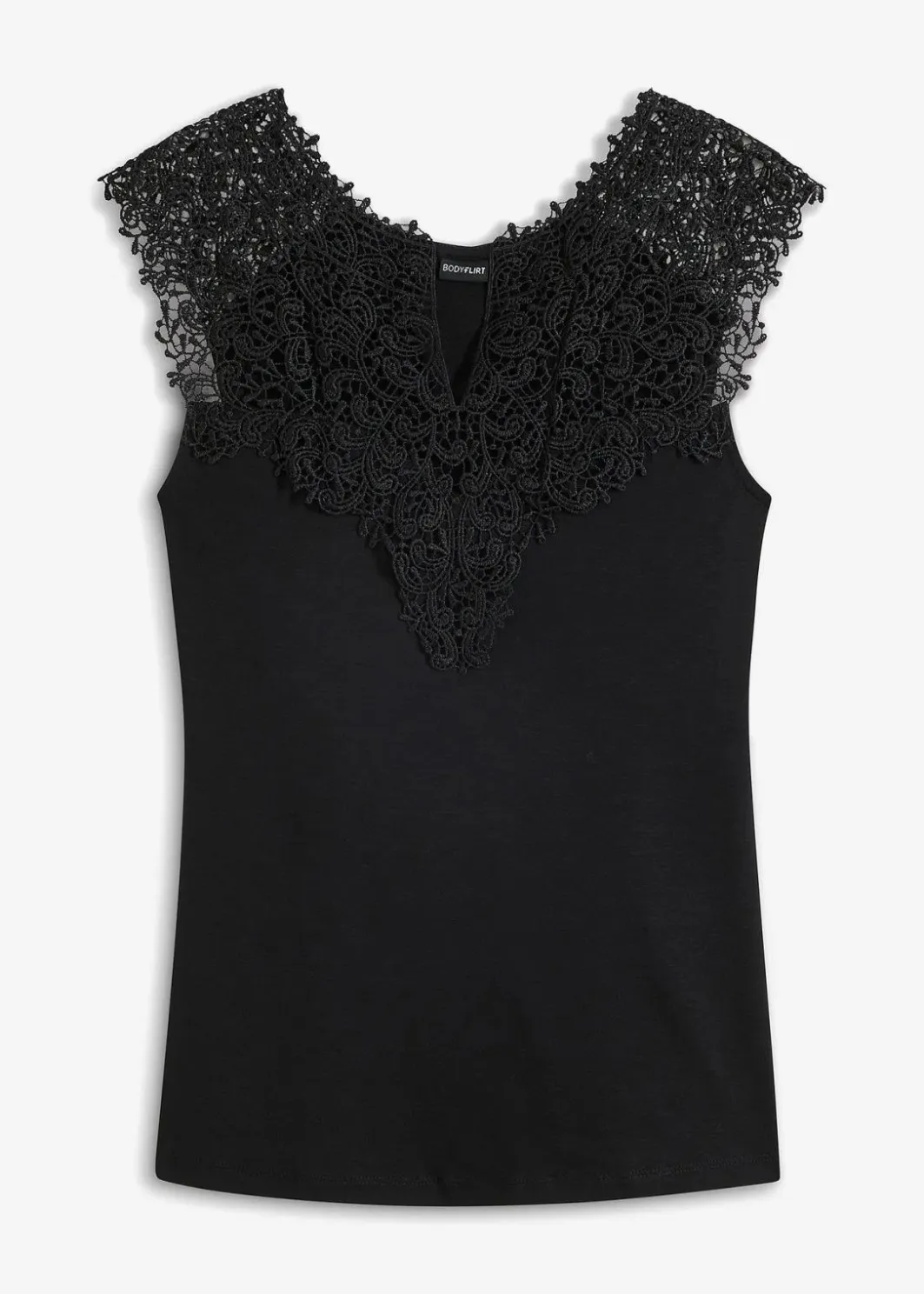 Damen bonprix Nachhaltigere Materialien|Shirts & Tops|Shirt mit Spitze