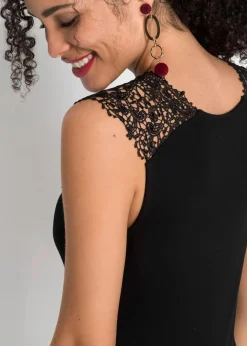 Damen bonprix Nachhaltigere Materialien|Shirts & Tops|Shirt mit Spitze