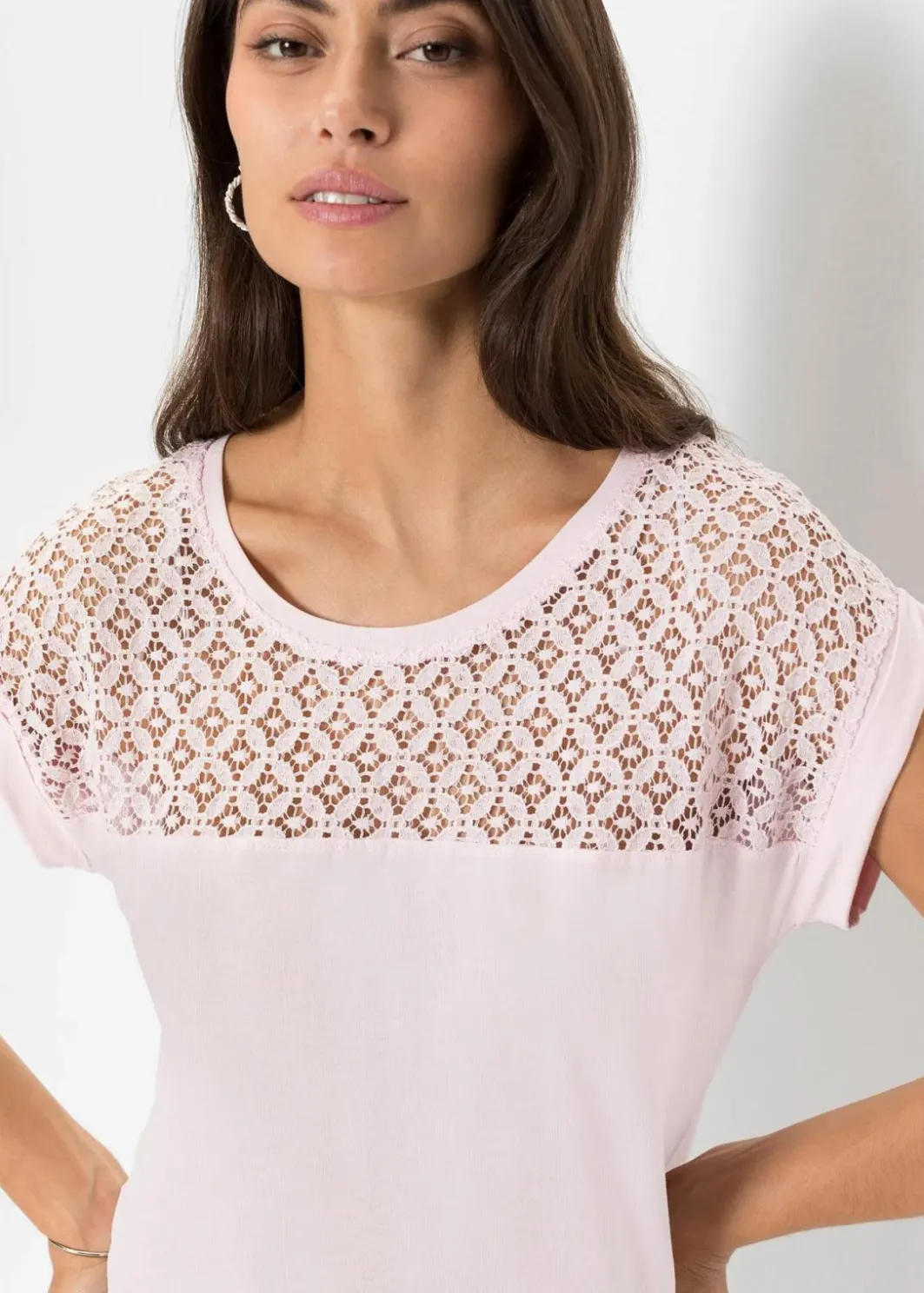 Shirt mit Spitze Damen Shirts & Tops|Nachhaltigere Materialien