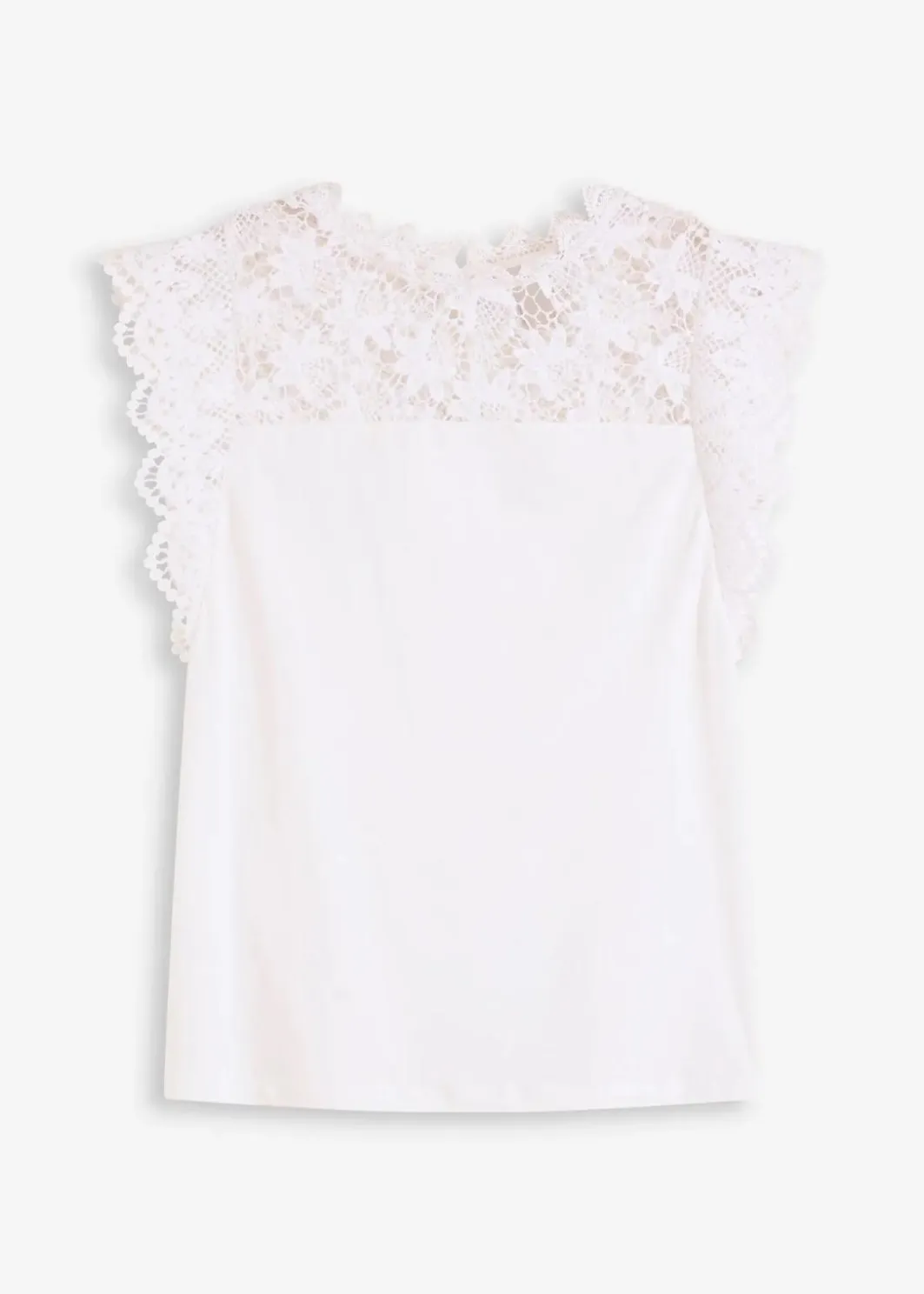 Damen bonprix Shirts & Tops|Shirt mit Spitzeneinsatz