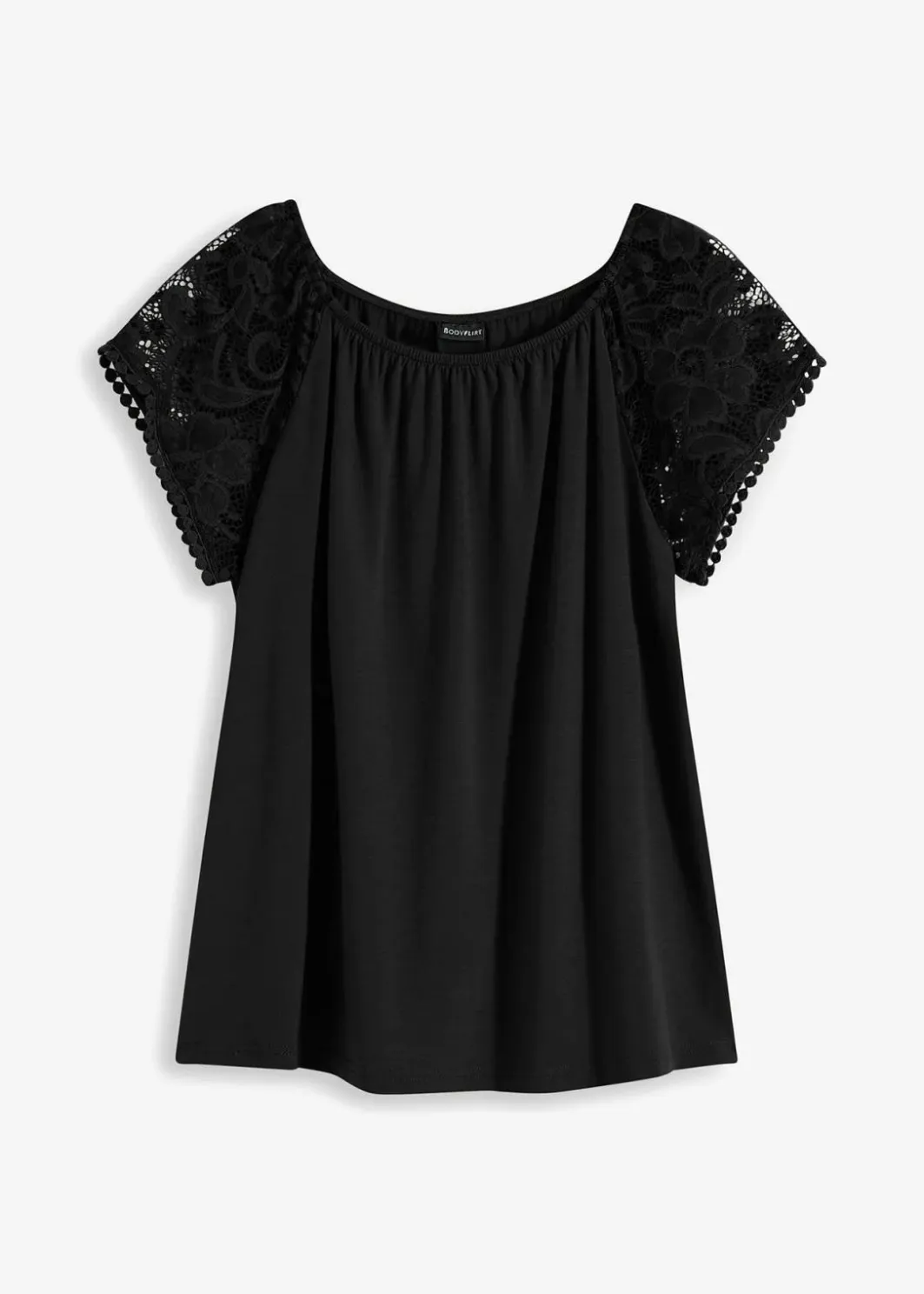 Damen bonprix Shirts & Tops|Nachhaltigere Materialien|Shirt mit Spitzenärmeln