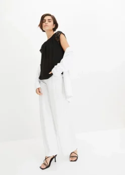 Damen bonprix Shirts & Tops|Nachhaltigere Materialien|Shirt mit Spitzenärmeln